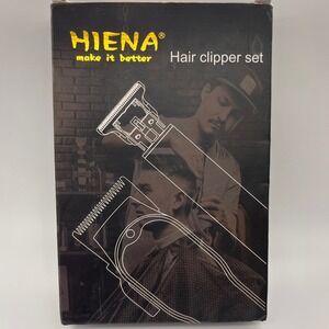 HIENA Professional Hair Clipper Set Cordless Trimmer Grooming‎ Kit Black